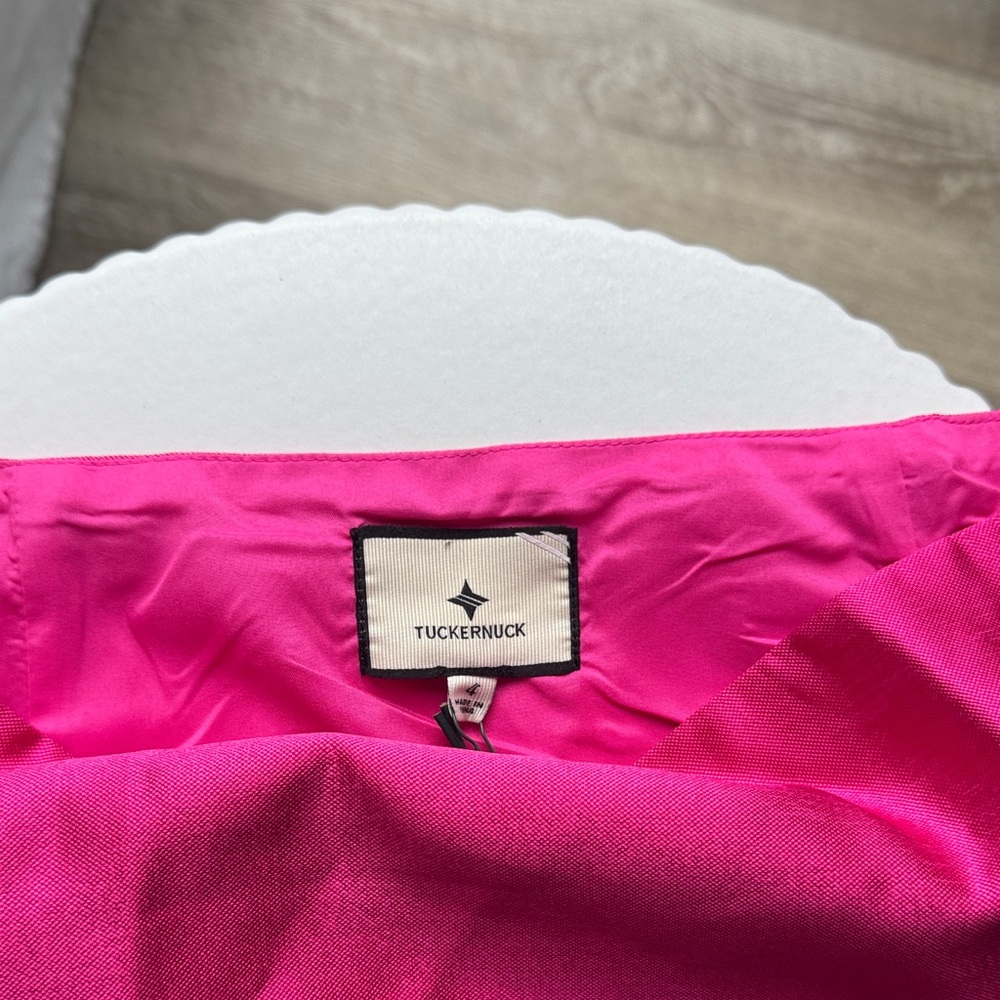 Tuckernuck Dupioni Vibrant Pink Mini Skirt - silk - Picture 3 of 4